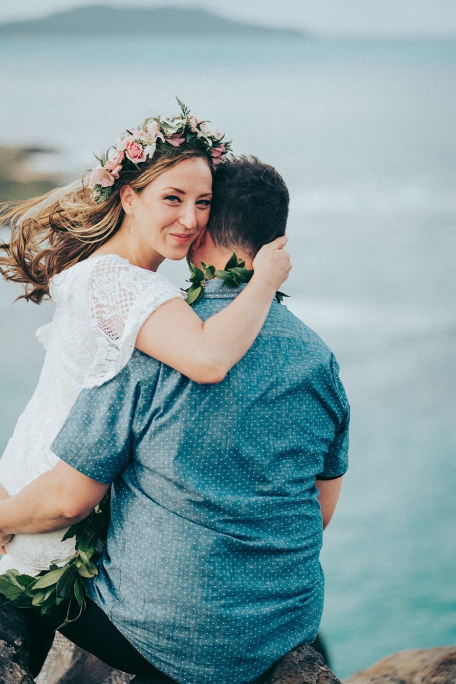 A couple on the rocks at Makapu'u, the moody edit